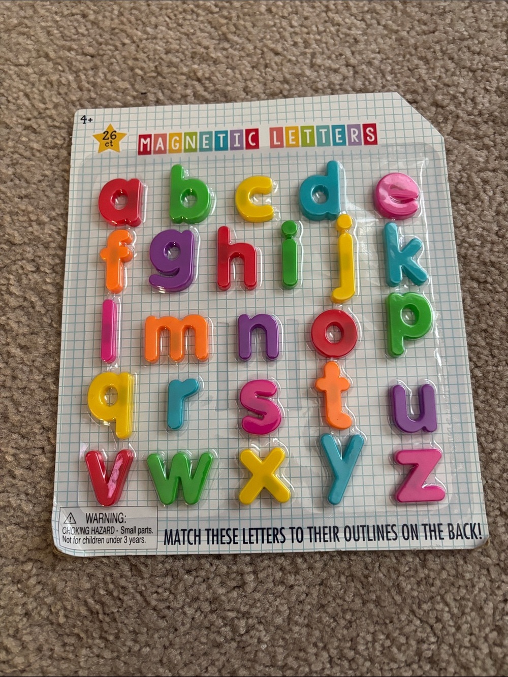 Magnetic Lowercase Alphabet Letters Set - Multicolor new in box